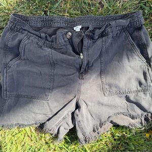 Aerie Black Frayed Hem Women Shorts